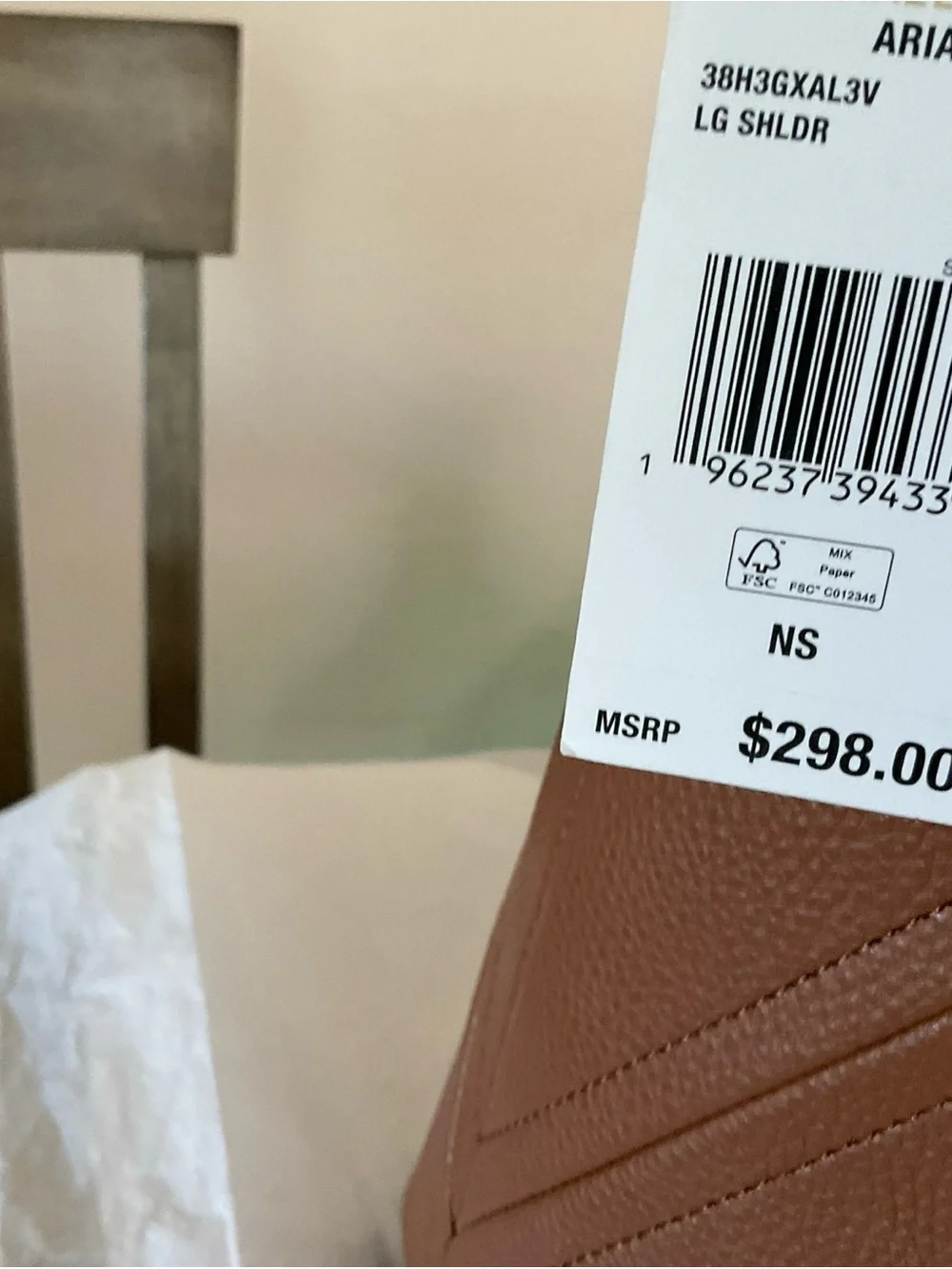 $298 Michael Kors Pebbled Leather Shoulder Bag - Picture 2 of 11